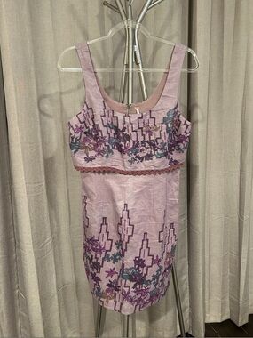 Free People Lavender Purple Floral Midi Dress